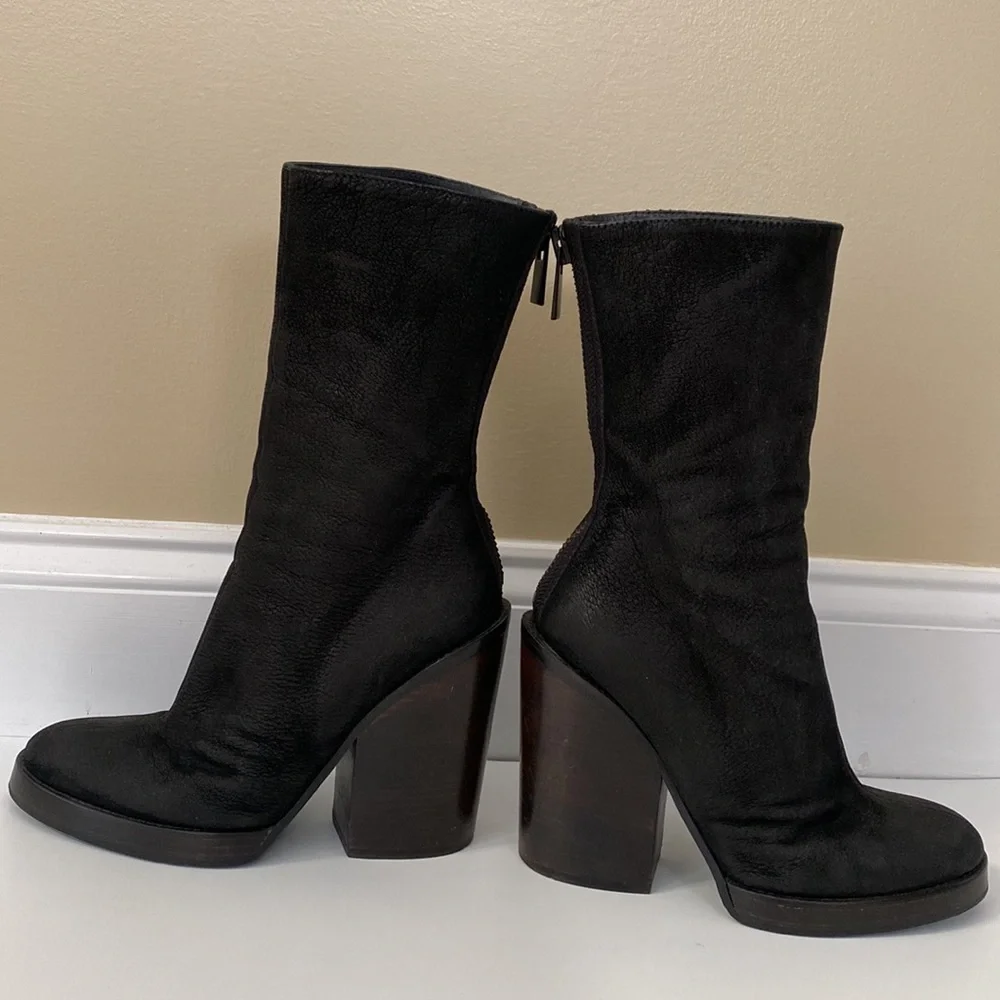 Haider Ackermann Lissee Heeled Leather Boots Size EU 38/US 7